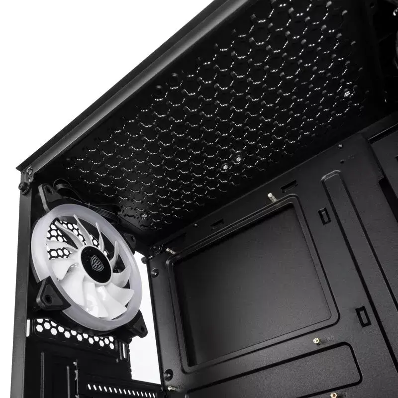 PC Midi Tower Kolink Observatory Lite — Melna, Rūdītais stikls, ATX/Micro-ITX, 3x120mm Priekšā, 1x120mm Aizmugurē, 190×400×440 mm