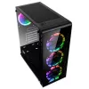 PC Midi Tower Kolink Observatory Lite — Melna, Rūdītais stikls, ATX/Micro-ITX, 3x120mm Priekšā, 1x120mm Aizmugurē, 190×400×440 mm