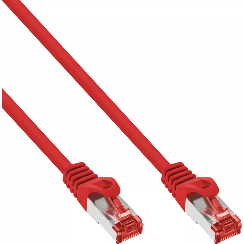 InLine komutācijas kabelis S/FTP PiMF Cat.6 250MHz PVC varš sarkans 0.5m