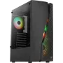 Aerocool WAVEBKV3 ATX PC korpuss, rūdīts stikls, 4x RGB ventilatori, melns