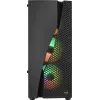 Aerocool WAVEBKV3 ATX PC korpuss, rūdīts stikls, 4x RGB ventilatori, melns