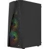 Aerocool WAVEBKV3 ATX PC korpuss, rūdīts stikls, 4x RGB ventilatori, melns