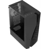 Aerocool WAVEBKV3 ATX PC korpuss, rūdīts stikls, 4x RGB ventilatori, melns