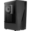 Aerocool WAVEBKV3 ATX PC korpuss, rūdīts stikls, 4x RGB ventilatori, melns