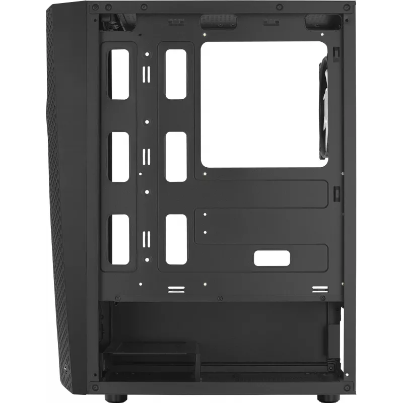 Aerocool WAVEBKV3 ATX PC korpuss, rūdīts stikls, 4x RGB ventilatori, melns
