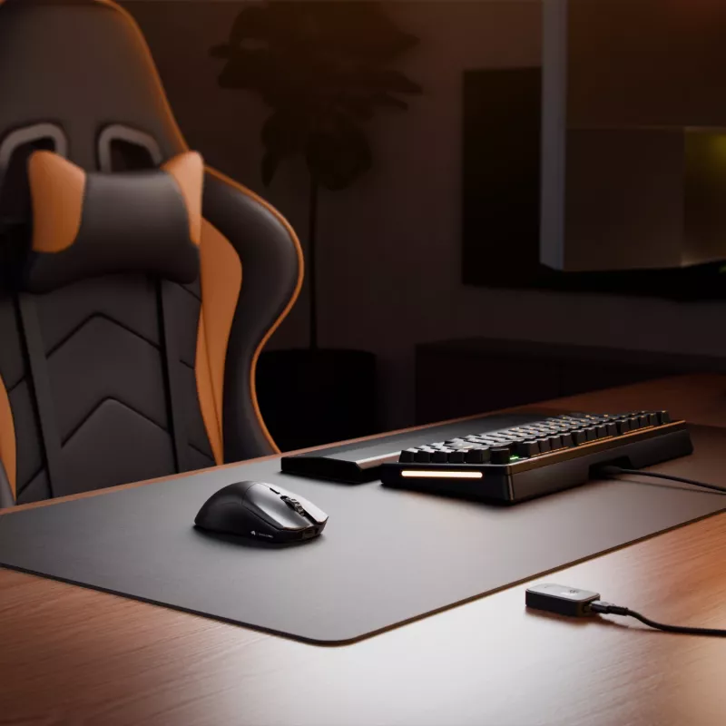 Bezvadu spēļu pele GLORIOUS Series 2 PRO (labās rokas) — 26 000 DPI, RF bezvadu + USB‑C, 4K/8K Hz, 6 pogas, Melna