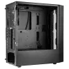 PC korpuss Kolink Inspire K12 ARGB Midi Tower — melns ar caurspīdīgu sānu, atbalsta ATX/Micro ATX/ITX, 2x3,5 collu + 2x2,5 collu nodalījumi