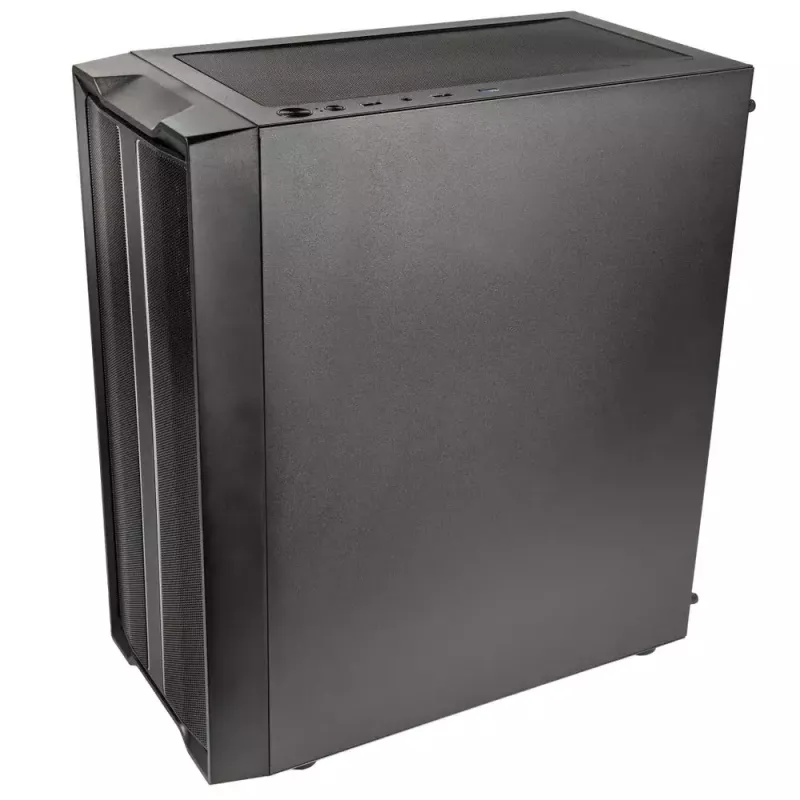PC korpuss Kolink Inspire K12 ARGB Midi Tower — melns ar caurspīdīgu sānu, atbalsta ATX/Micro ATX/ITX, 2x3,5 collu + 2x2,5 collu nodalījumi