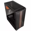 PC korpuss Kolink Inspire K12 ARGB Midi Tower — melns ar caurspīdīgu sānu, atbalsta ATX/Micro ATX/ITX, 2x3,5 collu + 2x2,5 collu nodalījumi