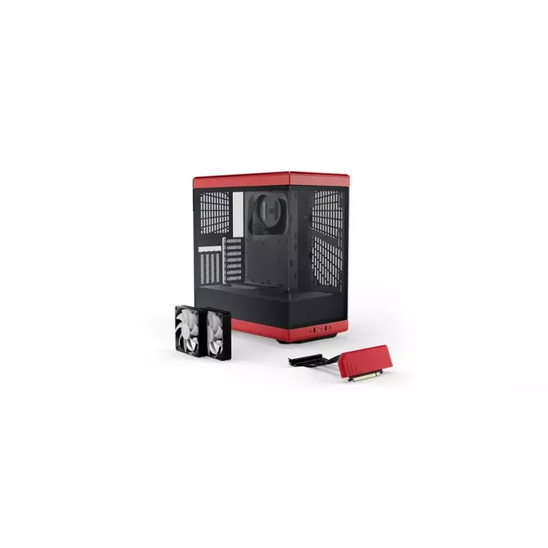 PC korpuss HYTE Y40 Midi Tower melns, sarkans