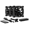 Aerocool ASTRO12PRO komplekts 3 ventilatori PC 12cm LED RGB pretvibrācijas tālvadība