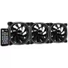 Aerocool ASTRO12PRO komplekts 3 ventilatori PC 12cm LED RGB pretvibrācijas tālvadība