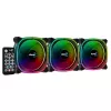 Aerocool ASTRO12PRO komplekts 3 ventilatori PC 12cm LED RGB pretvibrācijas tālvadība