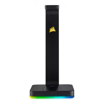 CORSAIR austiņu statīvs - St100 RGB Premium - ar statīvu 7.1 telpiskā skaņa - pielāgojams RGB apgaismojums