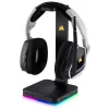 CORSAIR austiņu statīvs - St100 RGB Premium - ar statīvu 7.1 telpiskā skaņa - pielāgojams RGB apgaismojums