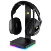 CORSAIR austiņu statīvs - St100 RGB Premium - ar statīvu 7.1 telpiskā skaņa - pielāgojams RGB apgaismojums