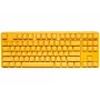 Ducky One 3 dzeltena TKL klaviatūra spēlēm USB vācu mehāniskā