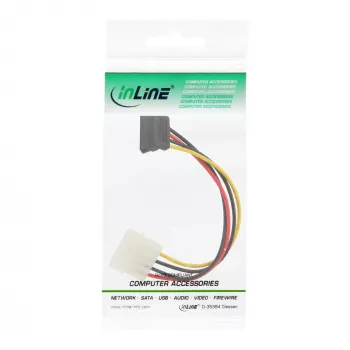 InLine SATA strāvas adaptera kabelis 5,25 collas / 15pin SATA 0,15 m, leņķis uz leju