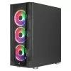 Aerocool PRISMBKV3 PC korpuss ATX melns 4 ventilatori ARGB priekšā sānos sānos rūdīta stikla