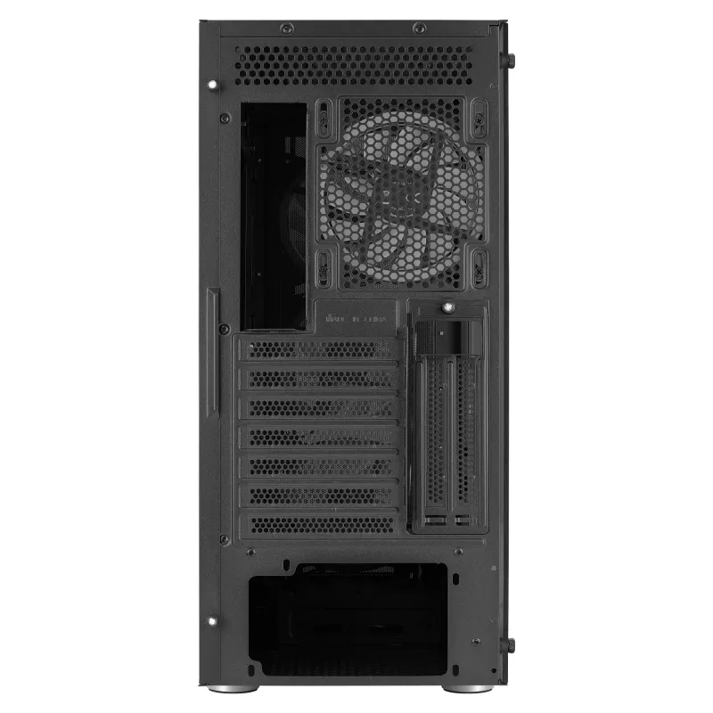 Aerocool PRISMBKV3 PC korpuss ATX melns 4 ventilatori ARGB priekšā sānos sānos rūdīta stikla