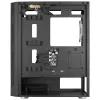 Aerocool PRISMBKV3 PC korpuss ATX melns 4 ventilatori ARGB priekšā sānos sānos rūdīta stikla