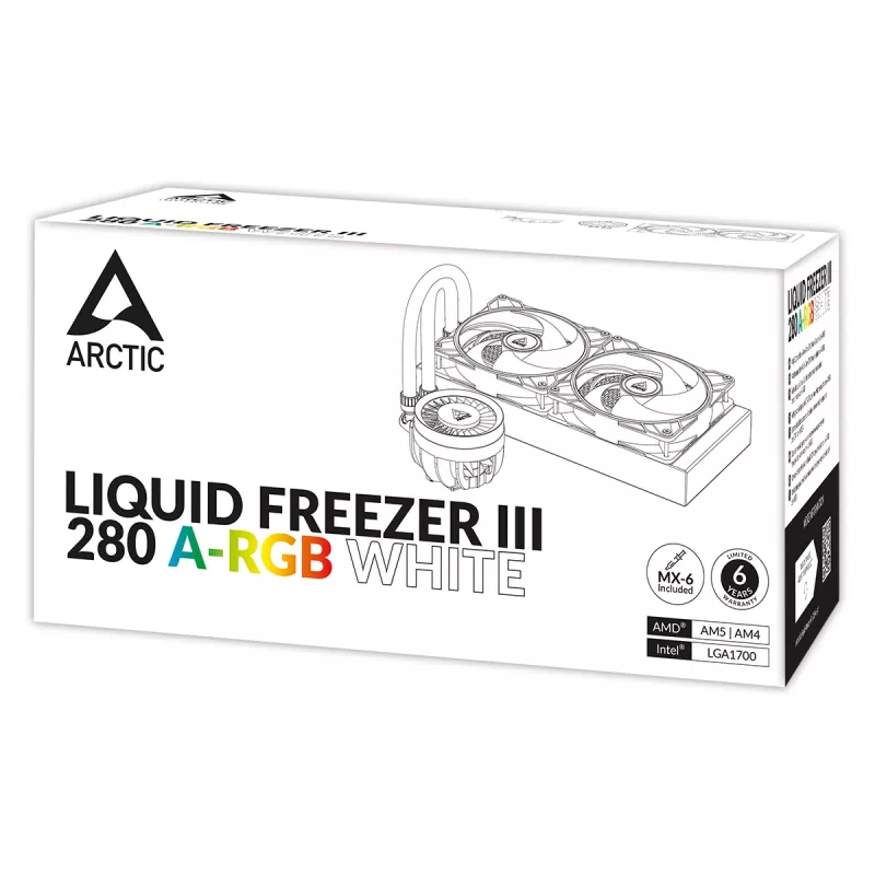 ARCTIC Liquid Freezer III 280 A-RGB - Daudzsaderīgs visaptverošs CPU ūdens dzesētājs ar A-RGB