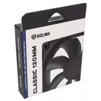 Computer Case Fan Kolink Classic HDB 120 mm, 1500 RPM, 52.15 CFM, Melns