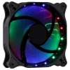 AEROCOOL COSMO12FRGB 120 mm datora korpusa ventilators, 1000 RPM, 15 gaismas diodes RGB, Molex savienotājs, 3,72 W, melns