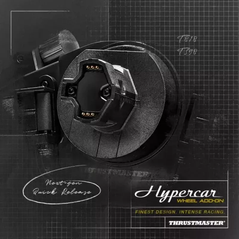 Thrustmaster Hypercar Wheel Add-On Melns, Sudrabs stūre PC, PlayStation 4, PlayStation 5, Xbox, Xbox One