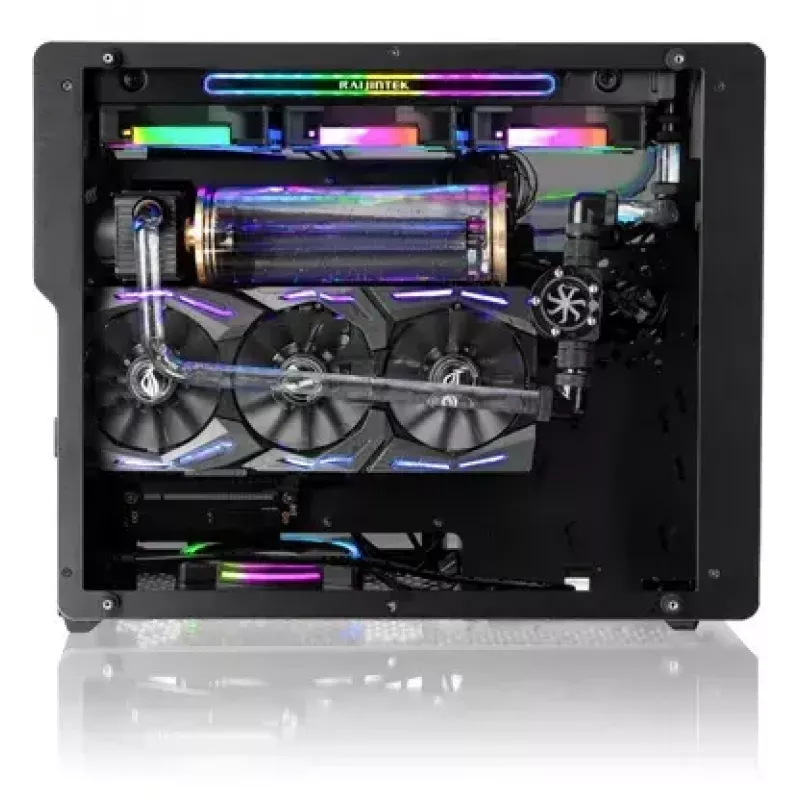RAIJINTEK Ophion M Evo ALS Midi Tower korpuss, melns, caurspīdīgs