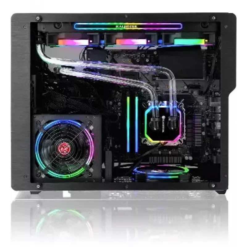 RAIJINTEK Ophion M Evo ALS Midi Tower korpuss, melns, caurspīdīgs