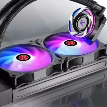 RAIJINTEK EOS 12 RBW ADD 120 mm hidrauliskā gultņa PWM ventilators, 2 gab., melns/baltss