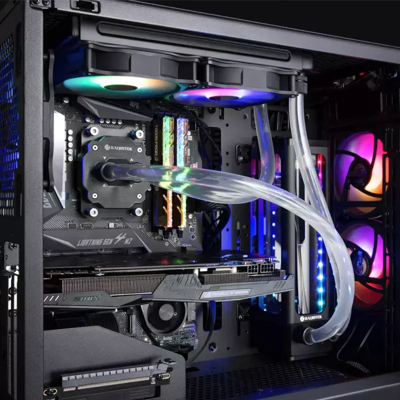 RAIJINTEK EOS 12 RBW ADD 120 mm hidrauliskā gultņa PWM ventilators, 2 gab., melns/baltss