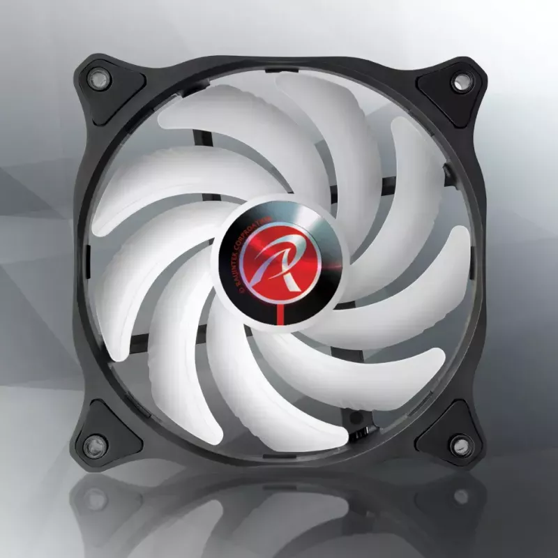 RAIJINTEK EOS 12 RBW ADD 120 mm hidrauliskā gultņa PWM ventilators, 2 gab., melns/baltss