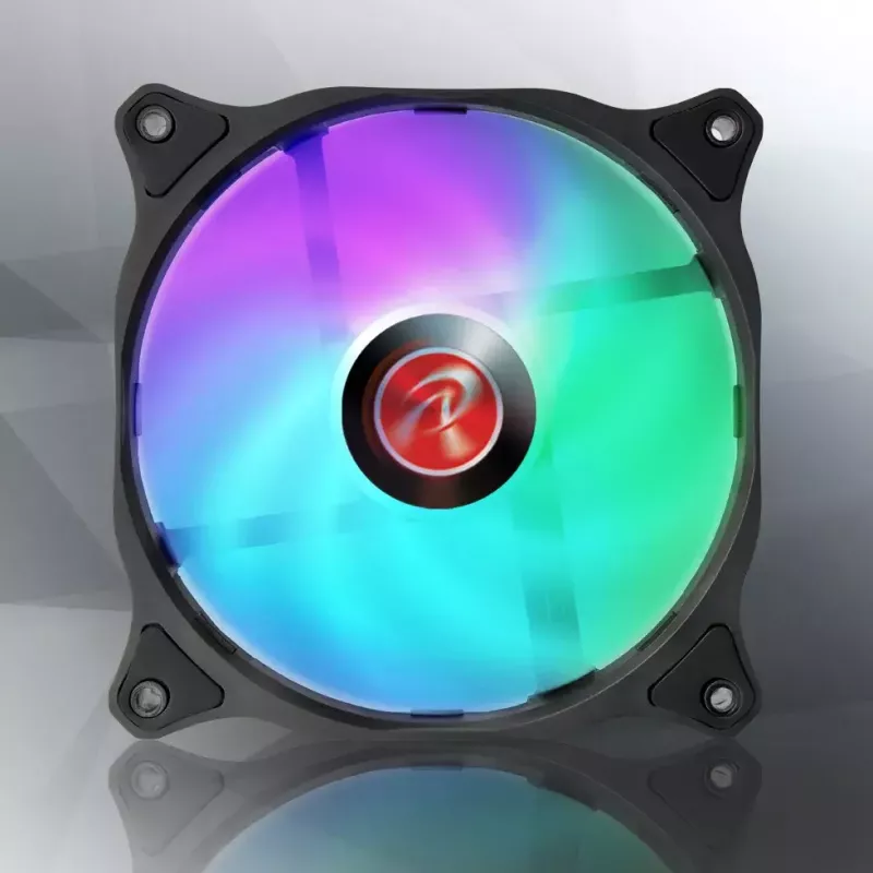 RAIJINTEK EOS 12 RBW ADD 120 mm hidrauliskā gultņa PWM ventilators, 2 gab., melns/baltss
