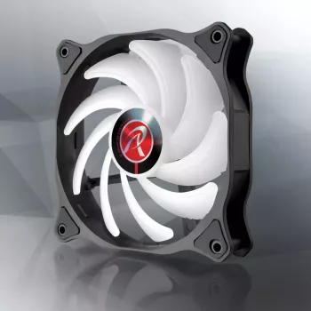 RAIJINTEK EOS 12 RBW ADD 120 mm hidrauliskā gultņa PWM ventilators, 2 gab., melns/baltss