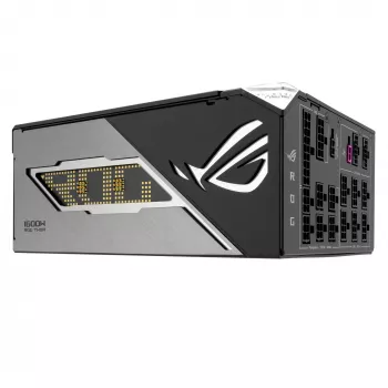 Barošanas bloks ASUS ROG THOR-1600T3-GAMING 1600 W, 80 PLUS Titanium, ATX 3.1, pilnībā modulārs, OLED displejs