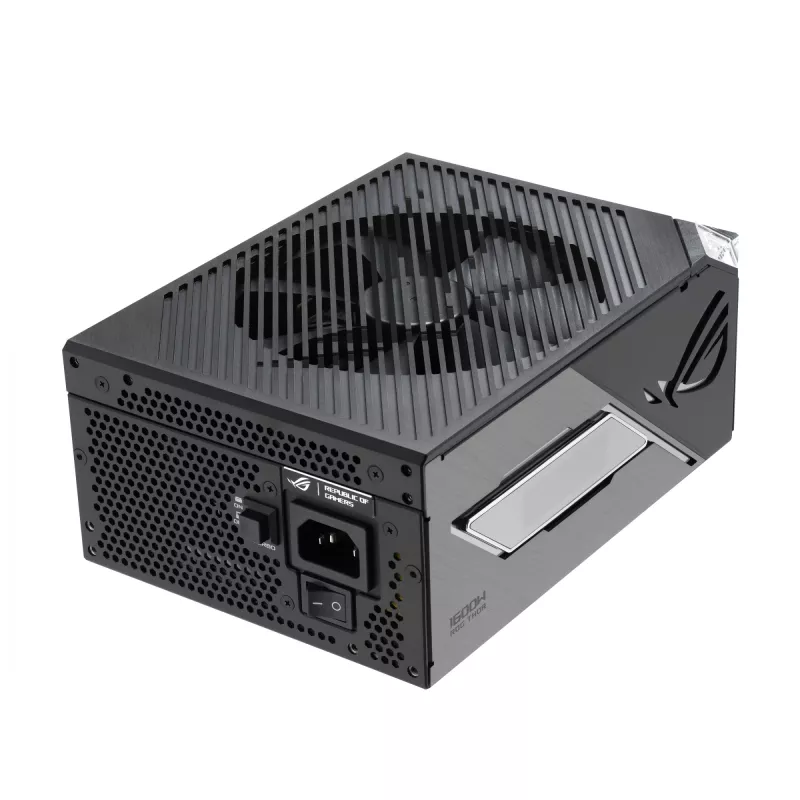 Barošanas bloks ASUS ROG THOR-1600T3-GAMING 1600 W, 80 PLUS Titanium, ATX 3.1, pilnībā modulārs, OLED displejs
