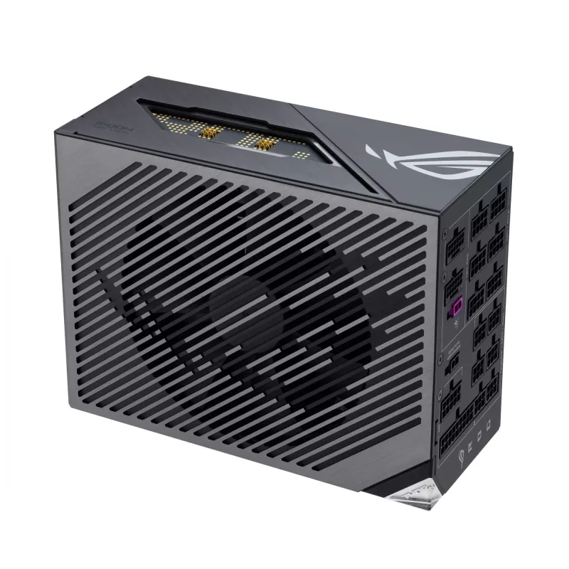 Barošanas bloks ASUS ROG THOR-1600T3-GAMING 1600 W, 80 PLUS Titanium, ATX 3.1, pilnībā modulārs, OLED displejs