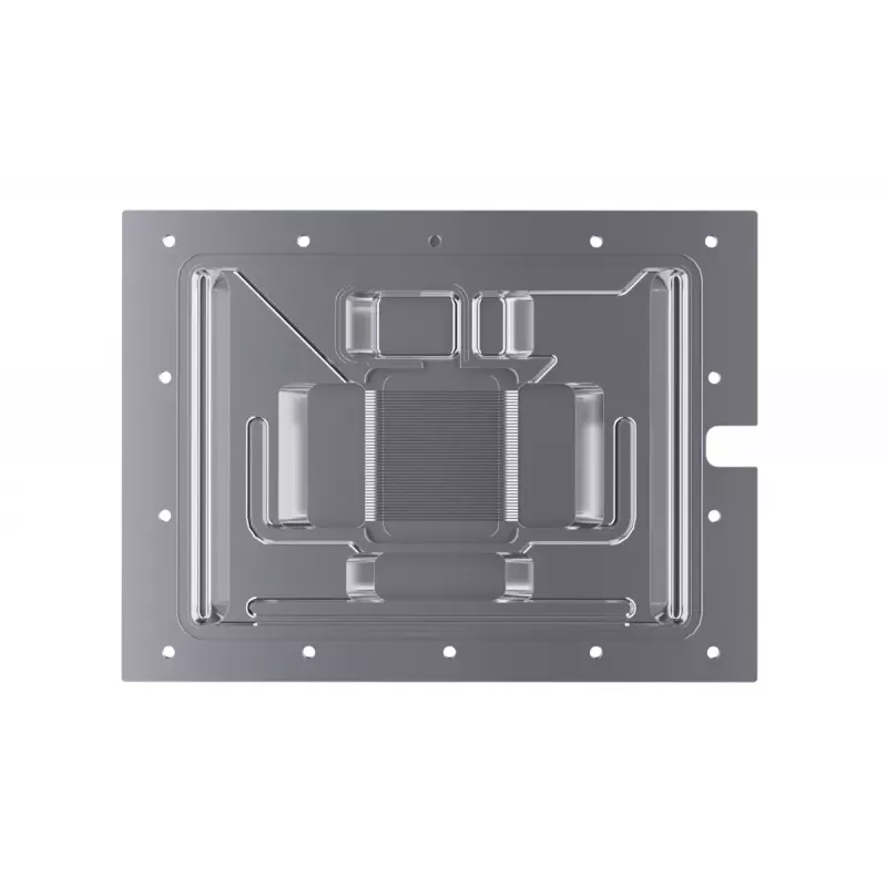 Ūdens bloks + aizmugures plāksne Alphacool 13456 Akrils Alumīnijs Melns Sudraba Caurspīdīgs