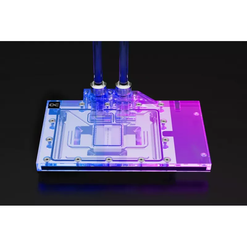 Ūdens bloks + aizmugures plāksne Alphacool 13456 Akrils Alumīnijs Melns Sudraba Caurspīdīgs