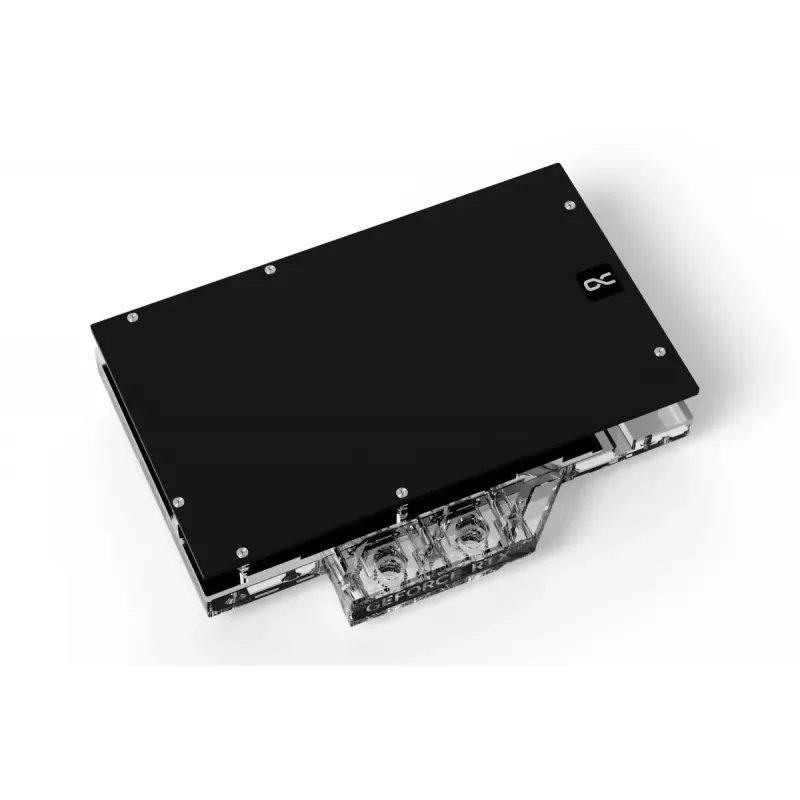 Ūdens bloks + aizmugures plāksne Alphacool 13456 Akrils Alumīnijs Melns Sudraba Caurspīdīgs