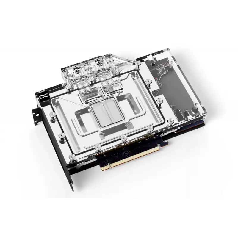 Ūdens bloks + aizmugures plāksne Alphacool 13456 Akrils Alumīnijs Melns Sudraba Caurspīdīgs