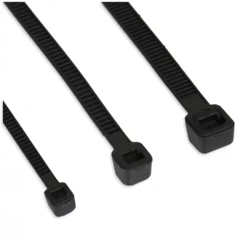 Kabeļu saites InLine 100 mm × 2,5 mm, melnas, 100 gab., stiepes izturība 78,5 N, -20–85 °C