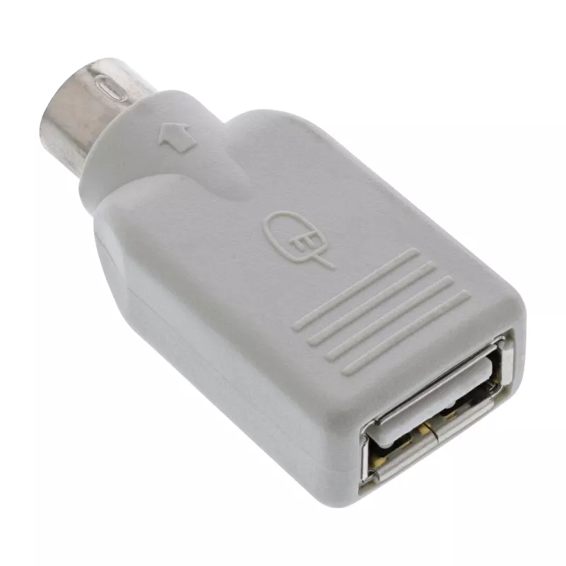 InLine USB adapteris USB A sieviešu / PS/2 vīriešu, PS/2 vīriešu, USB A, bēšs