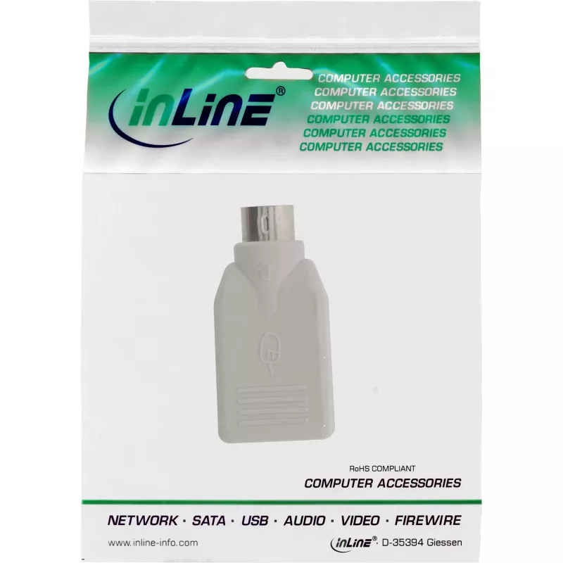 InLine USB adapteris USB A sieviešu / PS/2 vīriešu, PS/2 vīriešu, USB A, bēšs