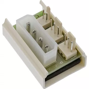 InLine datora ventilatora vairāku pieslēgvietu adapteris Molex 5,25 collas uz 2 ventilatora barošanu