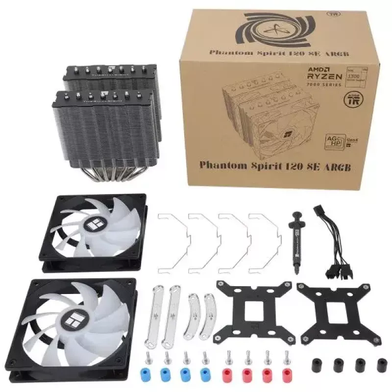 Gaisa dzesētājs Thermalright Phantom Spirit 120 SE ARGB 12 cm Melns