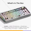 Glorious Gaming GMMK 3 PRO 75% Barebones Wired Silver - US, 75%, Vadu, USB, RGB LED, Sudraba
