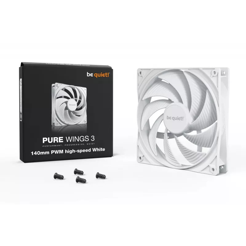 be quiet! Pure Wings 3 140mm PWM high-speed balta Computer case Ventilators 14 cm 1 gab.